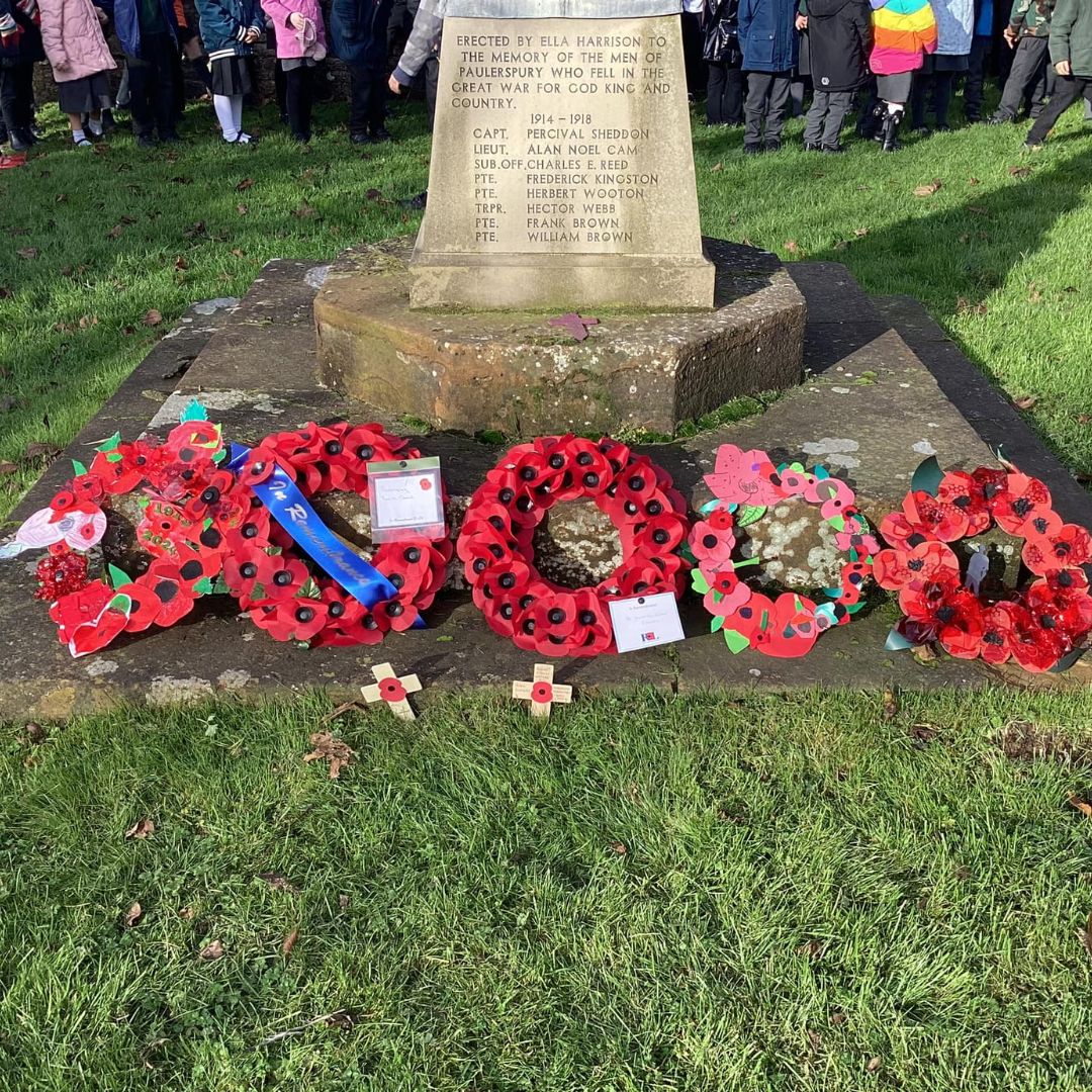 Poppy wreaths laid at our local War Memorial